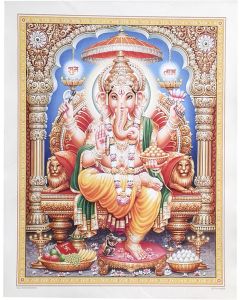 Blessing Ganesha (Poster Size: 20"X16")