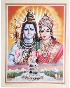 Shiv Parvati Poster (Poster Size: 20"X16")